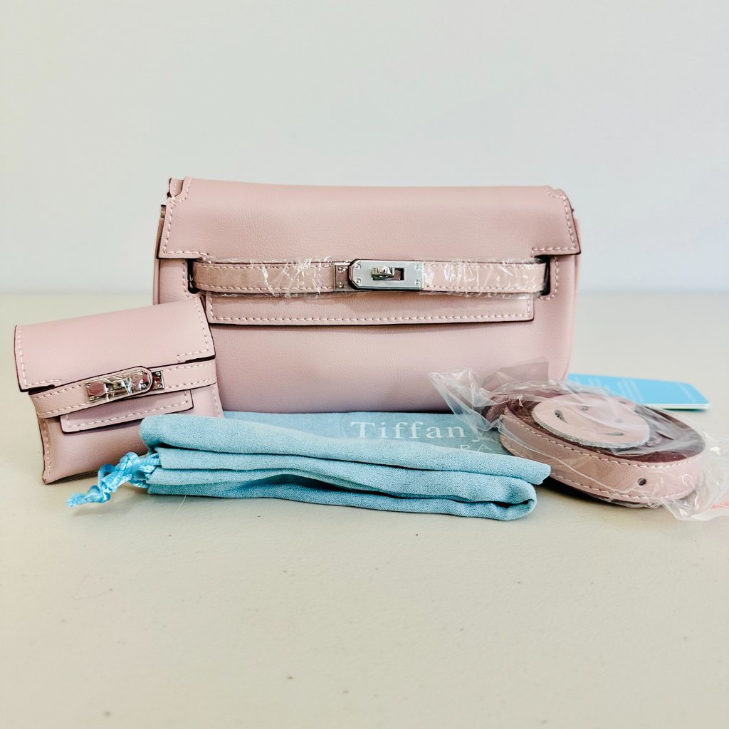 Tiffany & Fred Paris Barbiecore Pink Smooth Leather Mini Crossbody With Pouch